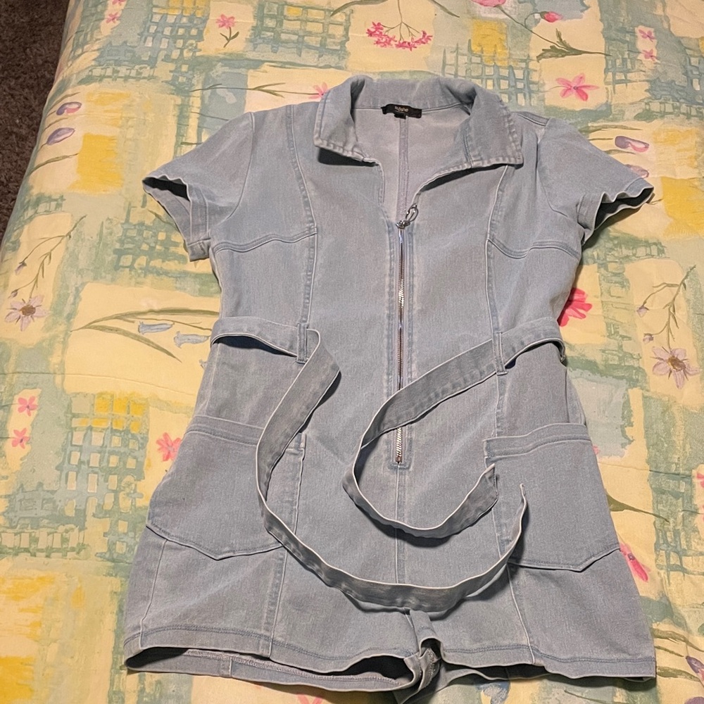 Light Blue Denim Jumpsuit